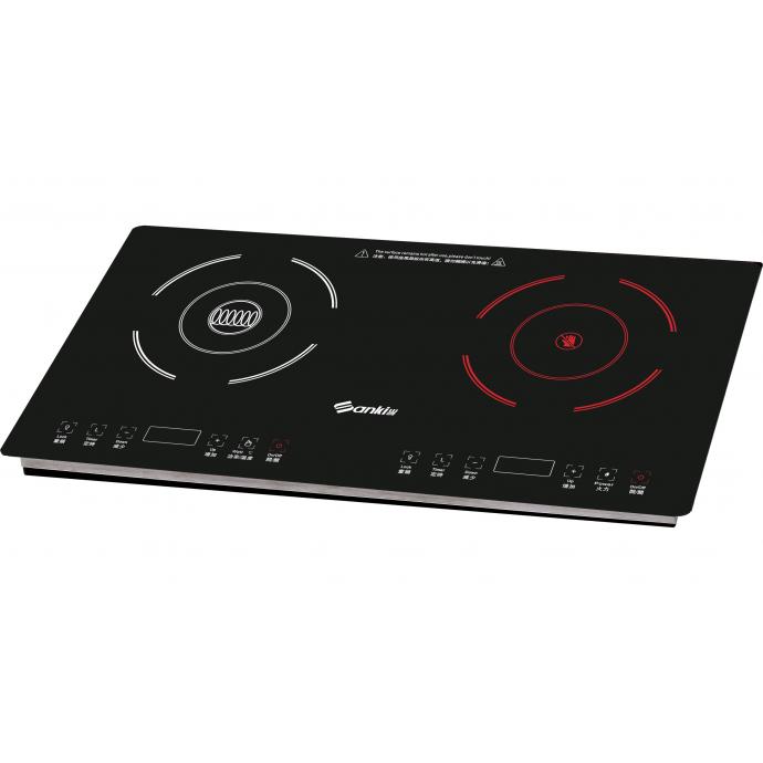 日本山崎 雙頭電磁電陶爐(嵌入式/座檯式) SK-CI2800