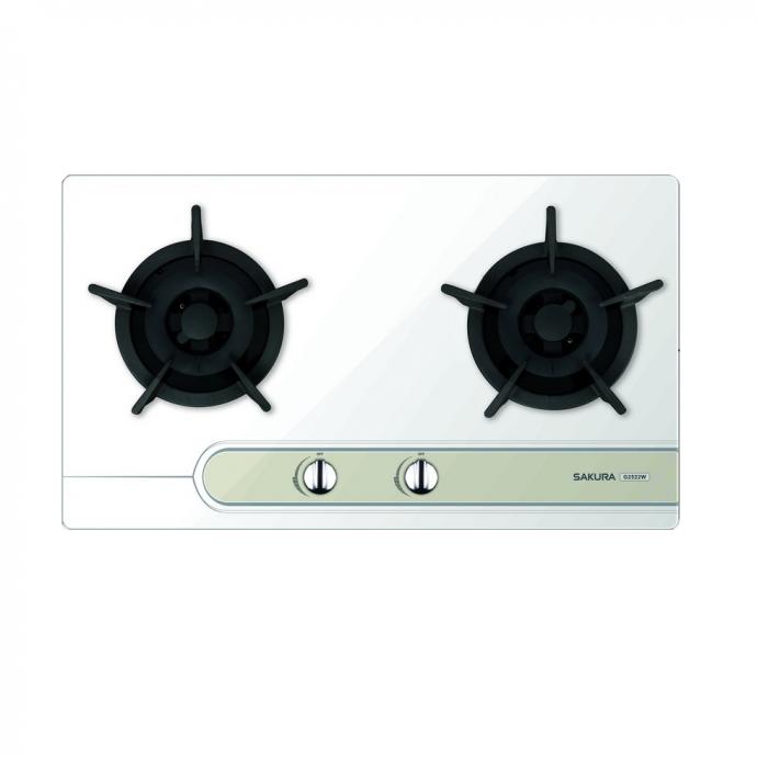 Sakura 櫻花牌 白色玻璃面嵌入式煮食爐(石油氣) G2522W <免費送貨再送總代理標準安裝價值$500>