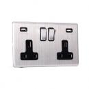 Sanki 日本山崎 13A USB 充電插座 (孖位) SK-2G2U