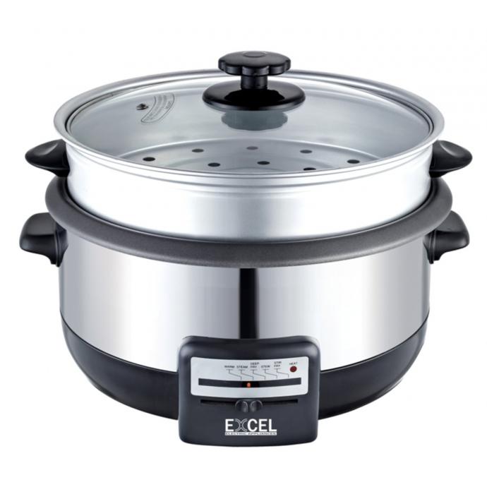 EXCEL 極品 1300W電火鍋連鋁蒸籠 HP-120(EX)
